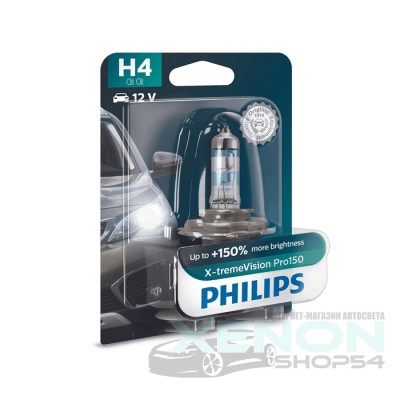 Галогеновая лампа Philips X-tremeVision Pro H4 +150% - 12342XVPS2