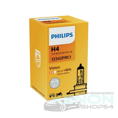 Галогеновая лампа Philips Vision H4 +30% - 12342PRC1