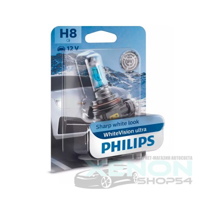 Галогеновая лампа Philips H8 WhiteVision Ultra - 12360WVUB1