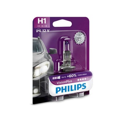 Галогеновые лампы Philips H1 Vision Plus +60% - 12258VPB1