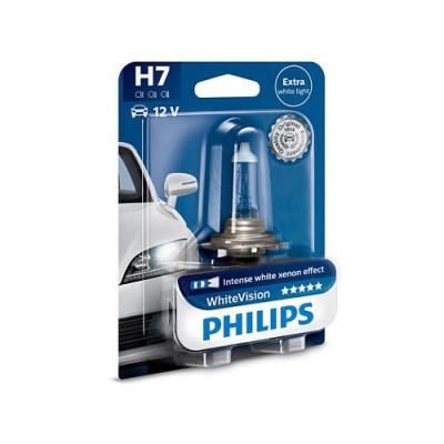 Галогеновые лампы Philips H7 WhiteVision +60% - 12972WHVB1