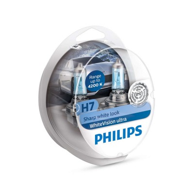 Галогеновые лампы Philips White Vision Ultra H7 4200K - 12972WVUSM