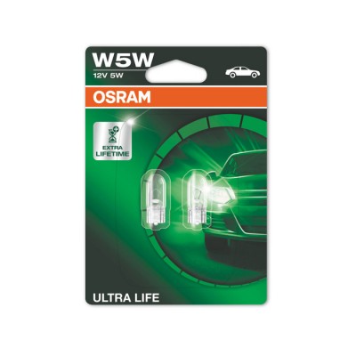 Галогеновые лампы Osram W5W Ultra Life - 2825ULT-02B