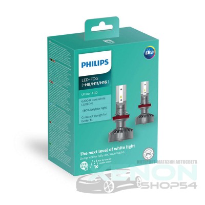 Светодиодные лампы Philips H8/H11/H16 Ultinon LED-FOG - 11366ULWX2